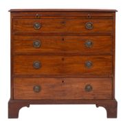 A George IV mahogany rectangular chest,