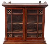 A Victorian mahogany and glazed hanging cabinet,