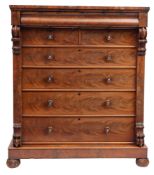 A Victorian Scottish mahogany chest of drawers,