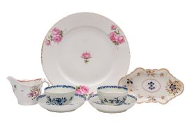 A Coalport [John Rose] low Chelsea ewer painted with floral sprays, circa 1800,