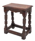 An oak joynt stool in early 17th century style,