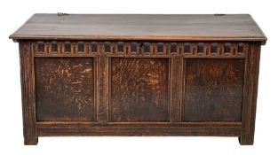 An oak coffer,