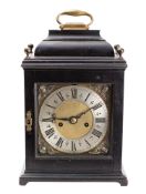 Henry Jones in ye Temple, a late 17th Century ebonised bracket clock the eight-day duration,