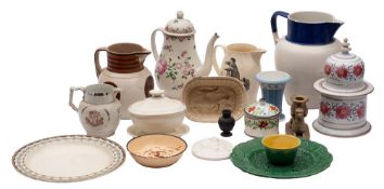 A mixed lot of English pottery,