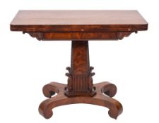 A George IV mahogany tea table,