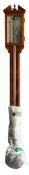 Comitti, a modern mahogany stick barometer the silvered dial with inset thermometer,