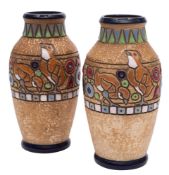 A pair of Ernst Wahliss Amphora vases, from the Campina series,