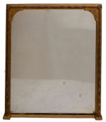 A Victorian giltwood and composition framed overmantel mirror,