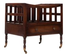 A mahogany Canterbury in Regency style,