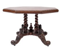 A Victorian oak breakfast table,