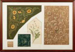 John Shapland (British, 1865-1928) Five studies of historical ornament four with blind E. S. K.