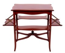 An Edwardian mahogany metamorphic library side table,