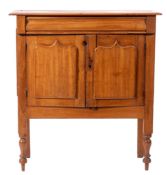 A French provincial chestnut food cupboard or panetiere,