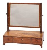 A George III mahogany dressing table mirror,