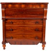 A substantial Victorian mahogany chest of drawers, probably north country,