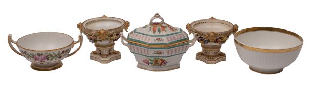 A Swansea white and gilt porcelain bowl,