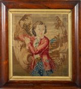 A pair of Victorian 'Berlin' woolwork embroidery pictures,