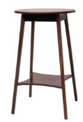 An Edwardian mahogany and inlaid circular occasional table, bordered with boxwood and ebony lines,