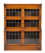 An oak and glazed bookcase by Minty Ltd of Oxford,