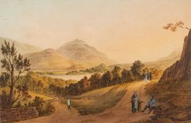 British School (19th Century) 'Saddleback & Keswick from Hethersgill';