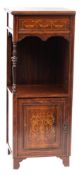 An Edwardian mahogany and marquetry stand,