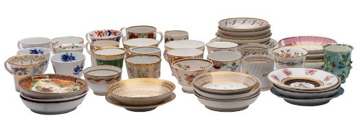 A large mixed lot of English porcelain tea and coffee wares,