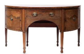 A George III mahogany demi-lune sideboard,