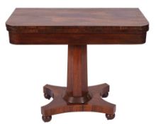 A Regency rosewood tea table,