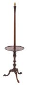 A mahogany standard lamp in George III taste,