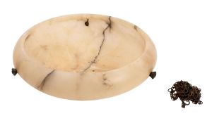 An Italian alabaster dish light,