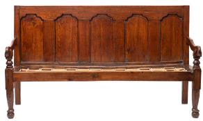 A George III oak settle,