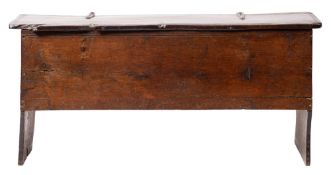 An oak 'six plank' coffer,
