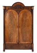 A mid Victorian mahogany wardrobe,