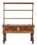 A George II oak dresser,