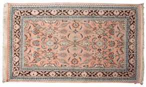 A Kashmir silk rug,