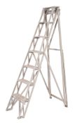 A set of painted softwood patent housekeeper's steps, early 20th century,