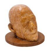 A plaster death mask, unattributed, 19th century,