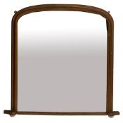 A Victorian giltwood framed overmantel mirror,
