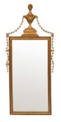 A giltwood and composition framed pier mirror in Adam style, 20th century,