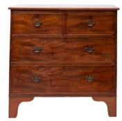 A George III mahogany chest of drawers,