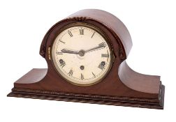 Three Edwardian mantel clocks Junghans having an eight-day duration movement striking on a gong,