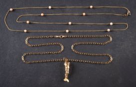 An articulated fish pendant, with Dutch control marks for 14ct gold,