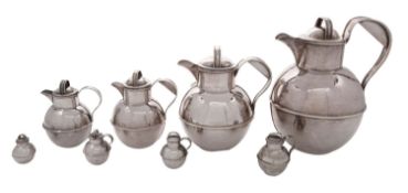 An early 20th century graduated set of five e.p.n.