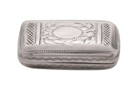 A George IV silver vinegarette, maker S&S, Birmingham 1814,