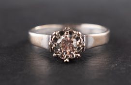 A 18ct gold, round, brilliant-cut diamond, single-stone ring, estimated diamond weight ca. 0.