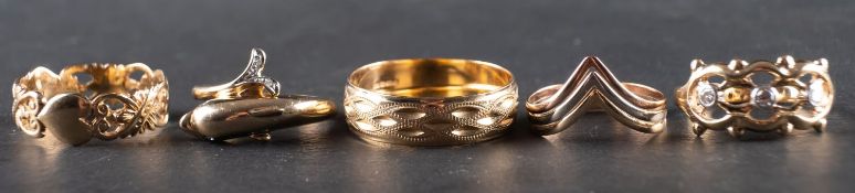 Six gold rings,