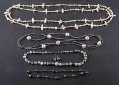 A small collection of cultured pearl jewellery, including inter alia a pair of 'Tahitian,