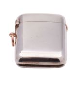 A Victorian silver vesta case, maker Sampson Mordan and Co, London, 1897,