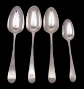 A George III silver tablespoon, maker W.