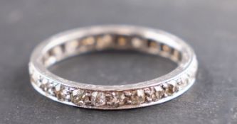 A single-cut diamond eternity ring, total estimated diamond weight ca. 0.